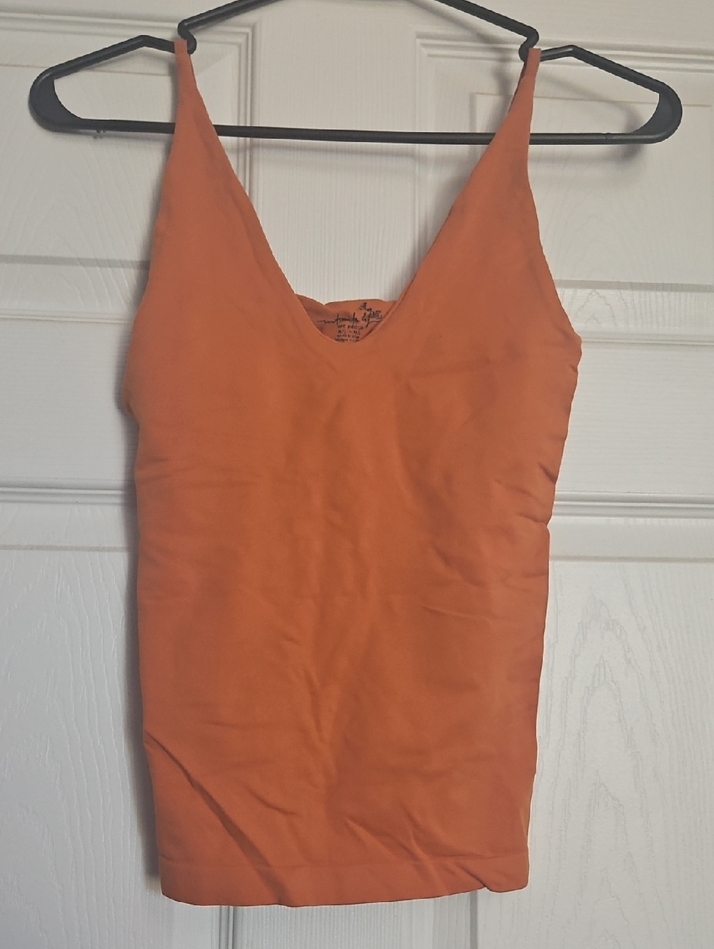 Free People Slim V-Neck Orange Camisole Tank